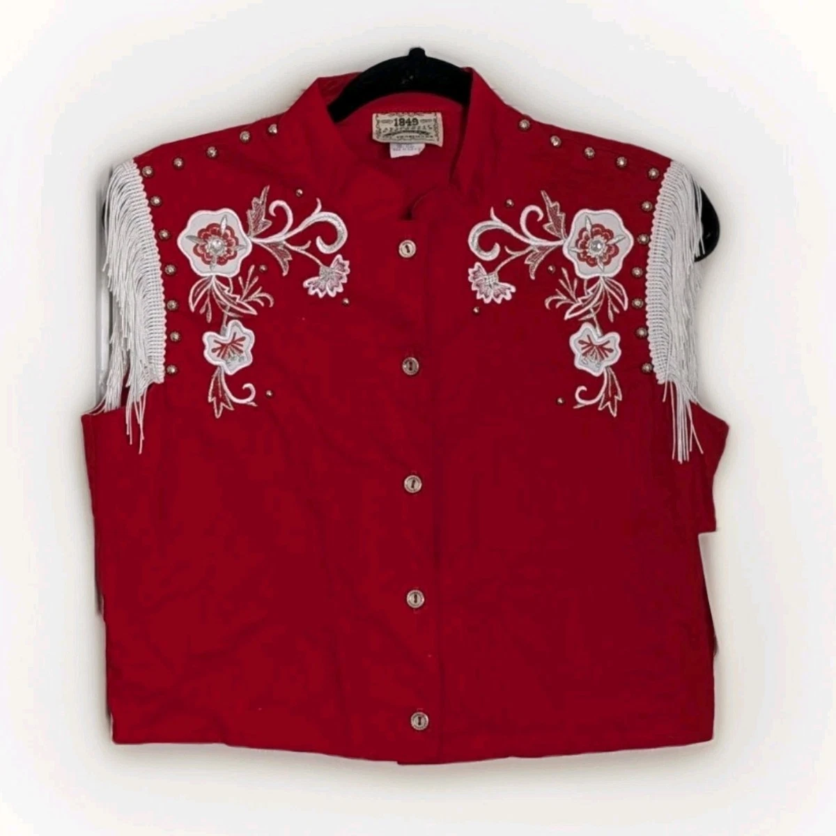 Chemise Western 1849 Authentic Ranchwear Femme, Taille M, Bleu/blanc, Vintage USA