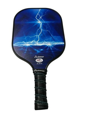 Pickleball Paddle Thunder Lightening Asbocer USA Blue & Blk Excellent Condition