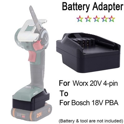 For Worx 4-pin 20V Li-Ion Battery Adapter Fits For Bosch 20V PBA Power Tools