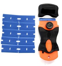 Window Glass Cleaning Scraper – Plastic Blade Tool for Removing Paint & Grime