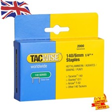 Type 140 Galvanised Heavy-Duty 6mm Staples - 2000 Pack for Multiple Applications 0.0045 per staple