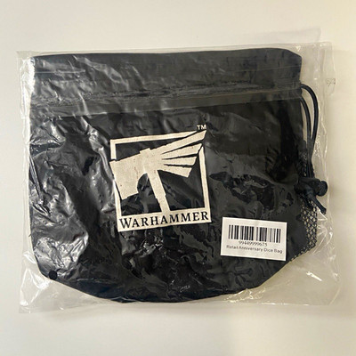 Warhammer Dice Bag Retail Store Anniversary Black Drawstring Pouch NEW