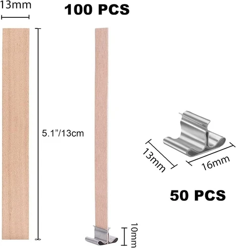 230 PCS Wooden Candle Wicks for Making 0.5mm 230 pcs 5.1*0.5*0.02in - Image 2 of 4