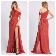 Ieena for Mac Duggal Draped One Shoulder Chiffon Gown Size 2 $398 49291
