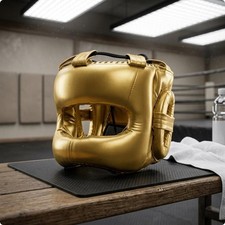 Casque de boxe avec protection du visage et du nez, absorption des chocs