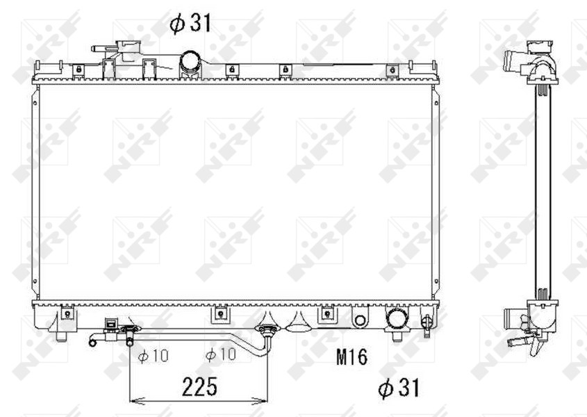 NRF Engine Coolant Radiator - 53272