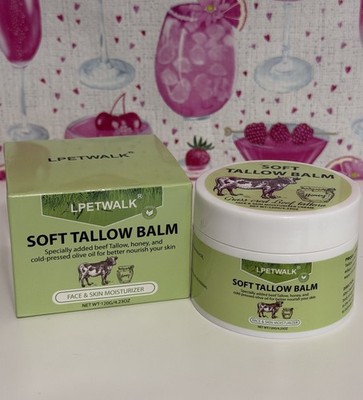 Grass-Fed Beef Soft  Tallow Balm Honey And Olive Oil 4.23 oz Exp10/27 NIB!