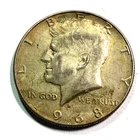 1968 D Kennedy Half Dollar 40% SILVER US Mint "Circulated"