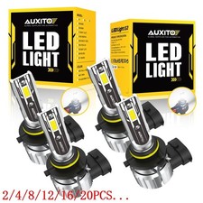 AUXITO Combo  9005 + 9006 LED Headlight Kit Bulbs High Low Beam White 2/10X