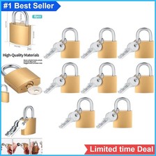 8 Pcs Solid Brass Padlocks Keyed Alike with Keys Small Lock for Gym Locker
