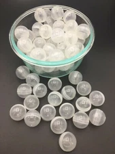 100 Clear Round 1" Empty Vending Machine Capsules Bath Bomb Toy Containers 