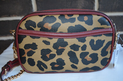 Crossbody Bag Coach Black Leopard Purse Bandit Shoulder Bag In