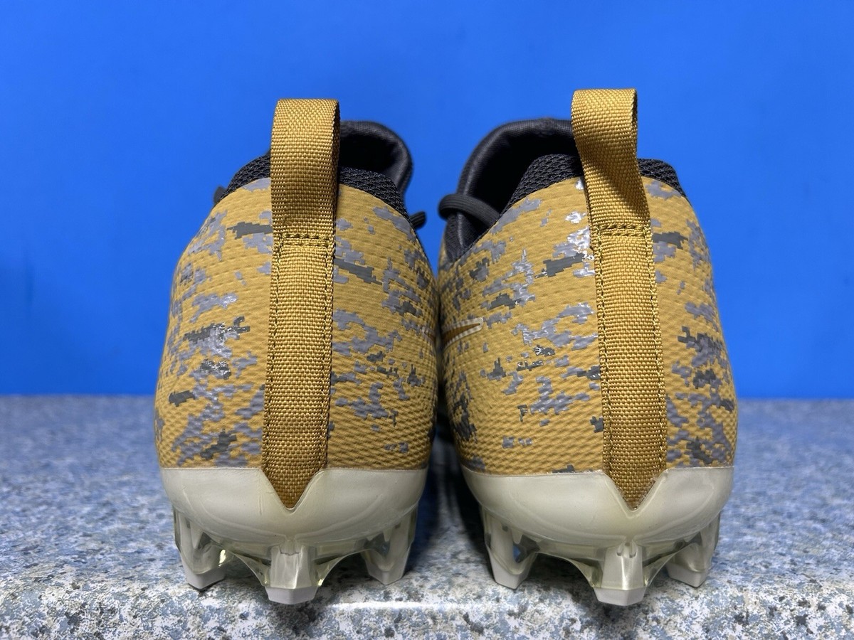 Nike Vapor Untouchable Pro Camo Football Cleats Gold Gray  display picture 3