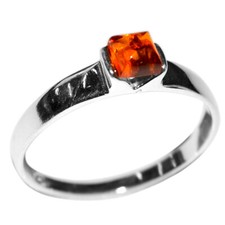 1.17g Authentic Baltic Amber 925 Sterling Silver Ring Jewelry N-A7497 s.9