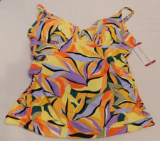 Anne Cole Swimwear Women's Ladies Tankini Top Swim Bathing Top Size XL Sea Grass