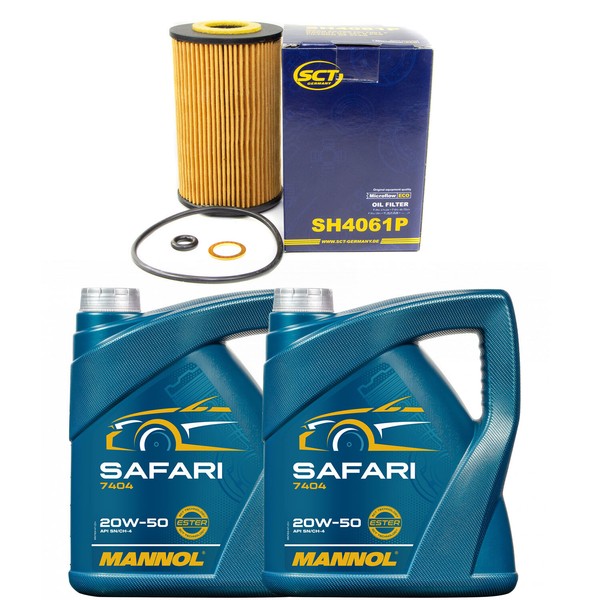 MotoröL Set Mannol 20W-50 Api SN/CH-4 8 Liter + ÖLfilter FüR Audi A6 Avant 326PS-image