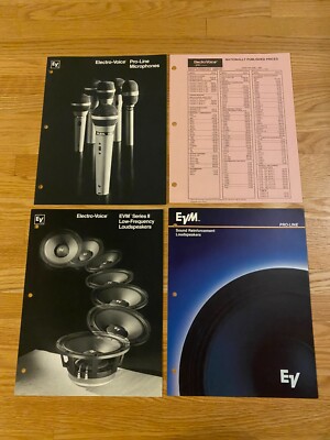 EV Electro Voice Studio Pro-Line Audo Microphones Brochure Catalog Manual Sales