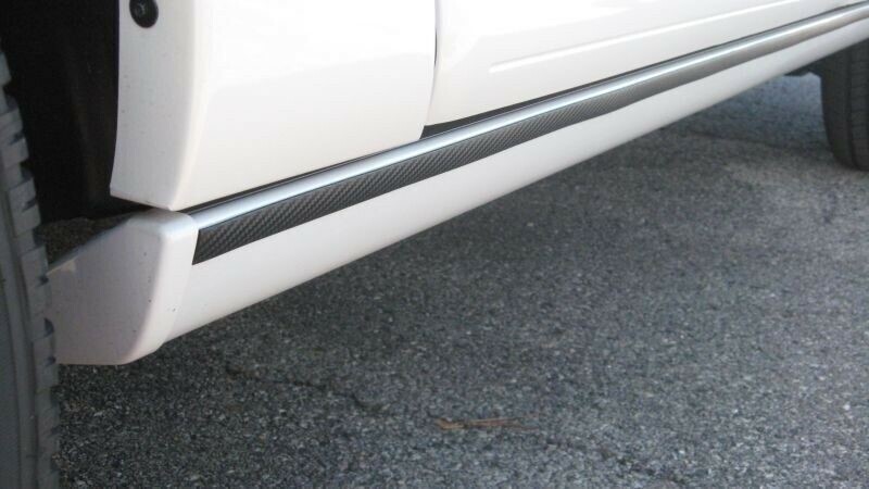 FITS MASERATI BLACK CARBON FIBER 2PC ROCKER PANEL SIDE SKIRTS TRIM MOLDING SET