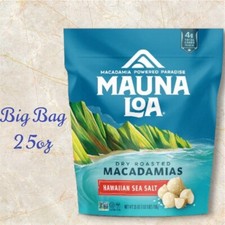 HAWAII MAUNA LOA Macadamias Nuts HAWAIIAN SEA SALT 20 oz