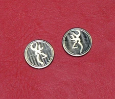 Browning 1/2" Silver Grip Medallions 1 pair