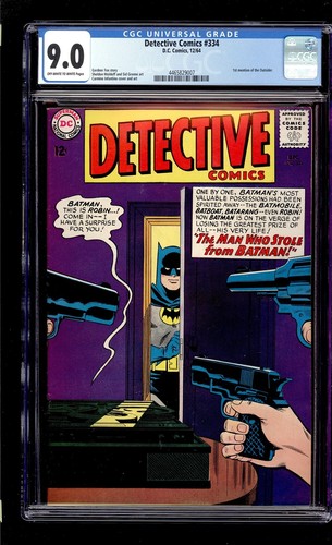 Detective Comics #334 1964 CGC 9.0 VF/NM OW/W High Definition Scans**