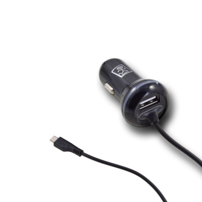 2GO Kfz-Ladegerät 12V/24V - schwarz für Micro-USB + 1 x Universal USB, 795629