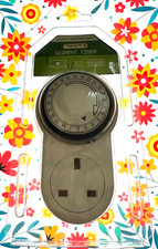 24-Hour Programmable Plug Timer Switch | UK 3-Pin Socket | CE Certified 240V