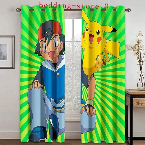 Tende Oscuranti 3D Spesse Bambini/Pokemon Pikachu Anello Termico Occhiello Superiore/Tende - Foto 72 di 93