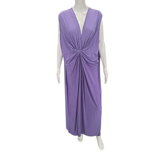 IMAN Global Chic Womens Trendy Elegant Weekend Maxi Dress 3X Plus Size Purple