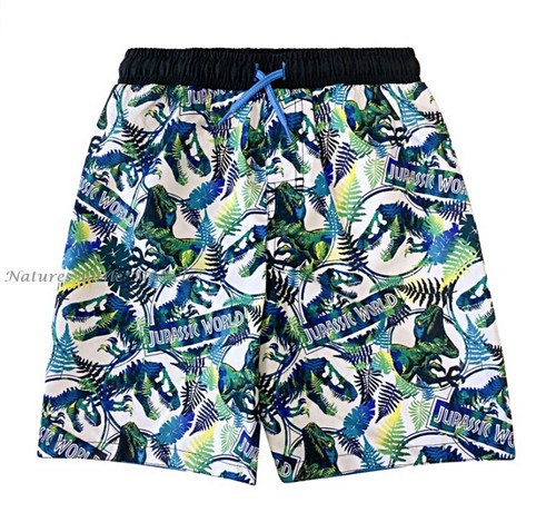 Jurassic World Boys Swimsuit Dinosaur Swim Trunks Rash Guard Shirt Size 5-12 Set - Picture 4 of 4