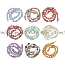 Natural 8-10mm Irregular Freeform Gemstone Loose Beads For Jewelry Making Strand