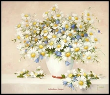 Medley with Daisies - Chart Counted Cross Stitch Patterns Needlework DMC Color