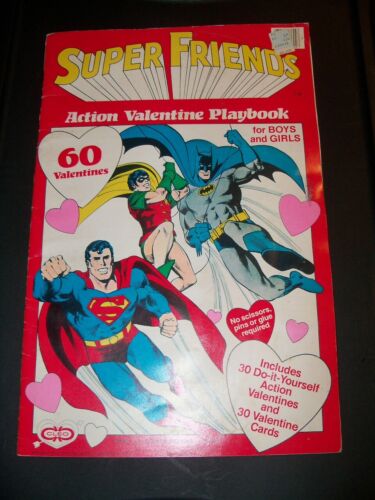 DC Comics Super Friends Action Valentines Playbook 1980 ONLY ONE around***NEW - Picture 1 of 8