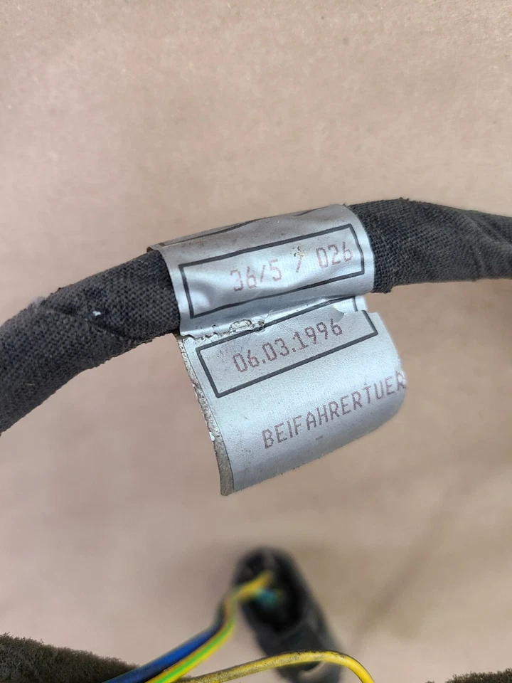 1995 1996 1997 NonAirBag OEM BMW E36 318ti Right Passenger Door Wiring Harness - Image 2 of 4