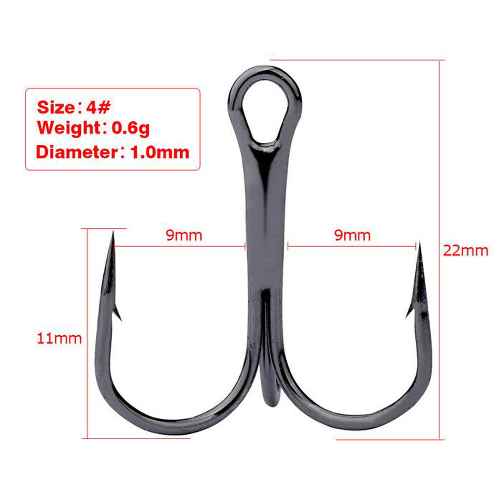 100 Stück Angelhaken-Schutzkappen - Sicherheitsabdeckungen Für Drillingshaken In 5 Größen