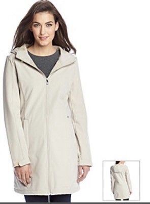 calvin klein hooded stretch raincoat