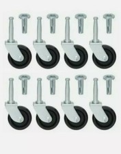 8 Furniture swivel Castor Wheels With Inserts-For Divan Bed Sofa Settee Chair