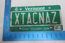 Vermont VT License Plate Tag Vanity 1993 93 Ecstasy NAZ XTACNAZ #2