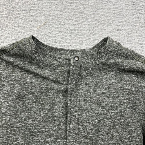 LULULEMON Surge Henley Maglione Uomo Manica Lunga Piccolo Erica Elasticizzato Verde - Foto 3 di 5