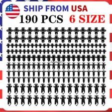190Pcs Bumper Clips Retainer Auto Car Rivets Fastener Fender Push Pin Trim