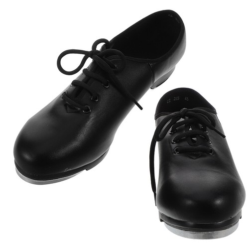 Chaussures De Danse à Claquettes Femme – Cuir, Semelle Caoutchouc & Plaques Aluminium, Talon 3 Cm