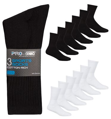 Kinder Baumwolle Crew Socken Jungen Mädchen gerippt Sport Aktiv Socken 6 oder 12 Paar