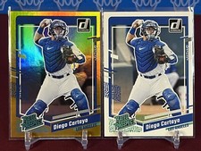 2023 Donruss Baseball Diego Cartaya Rated Prospect Holo Orange + Base Cards