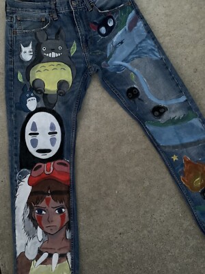 Hand Painted/Customized Jeans. Unique Piece.No Copies Made Hand Painted/Customized Jeans. Unique Piece.No Copies Made