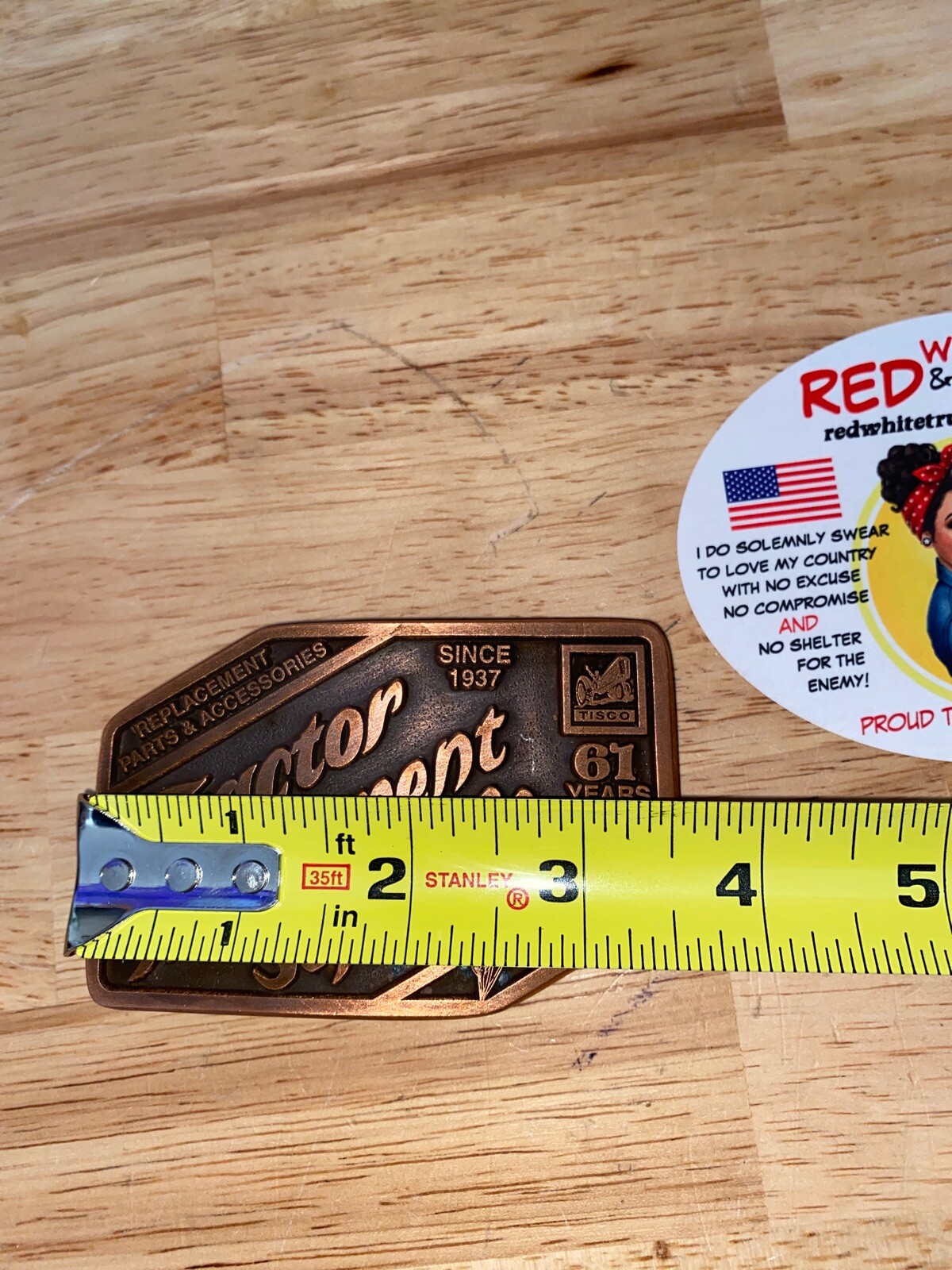 Tractor Farm Implement Belt Buckle Supply Co. Iowa 19… Gem