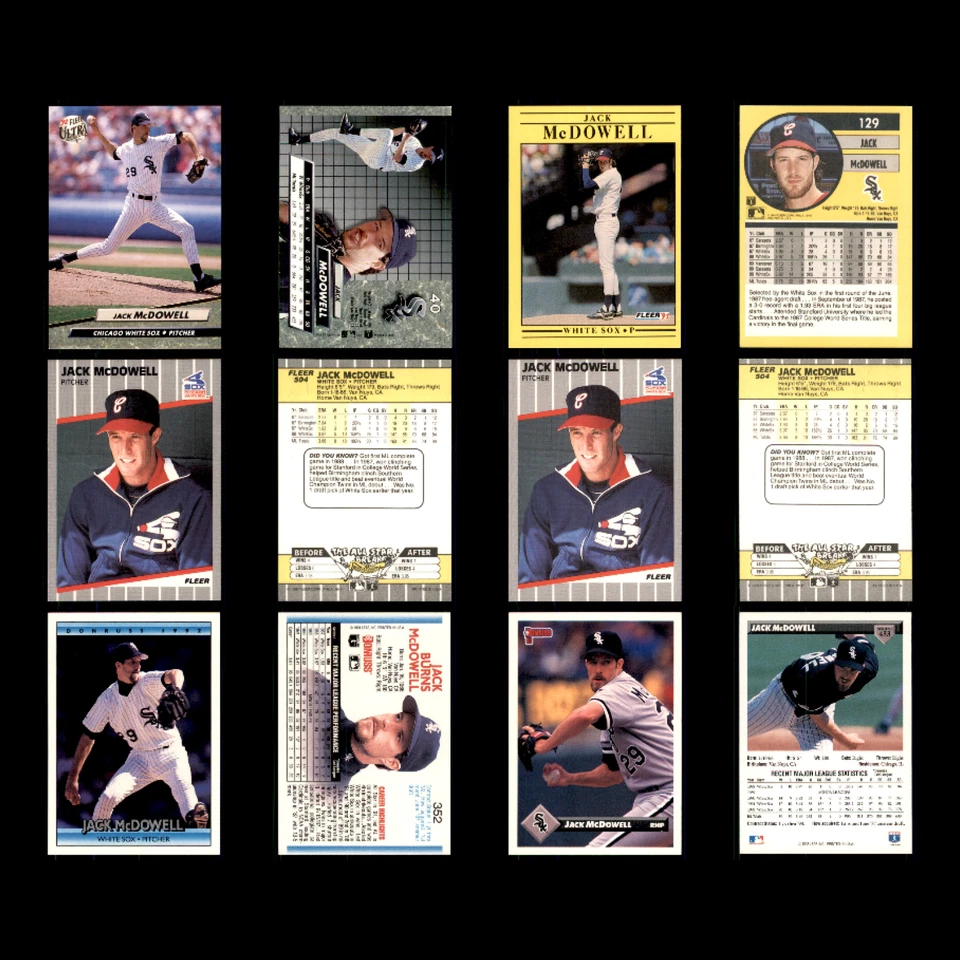 Jack McDowell Lot 110 Baseball Cards 1992 Leaf Chicago White Sox Set Collection - Image 4 of 4