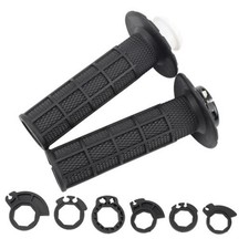 7/8'' 22mm Handlebar Grips with Snap-on Cam Lock-on,Left and Right Grips Black