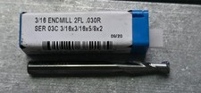 Kyocera SGS 38213 3/16" 2 Flute .030R Corner Radius Carbide End Mill Series 03C