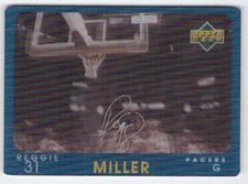 Reggie Miller Upper Deck Diamond Vision Autographed Basketball Card #S11 1997 B