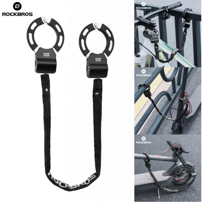 ROCKBROS Scooter Lock, Bike Chain Lock High Security with Ke